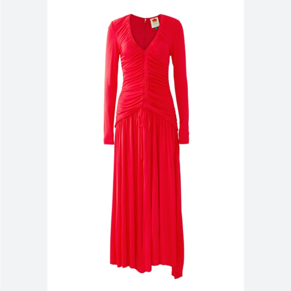 Farm Rio Ruched V-Neck Dress